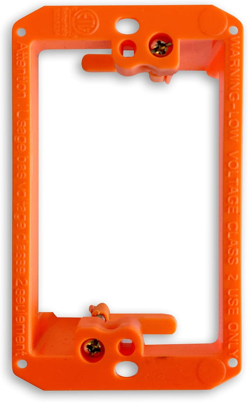 1 Pack Low Voltage Mounting Brackets 1 Gang for Drywall Outlet Cable Pass Through Wall Plates.