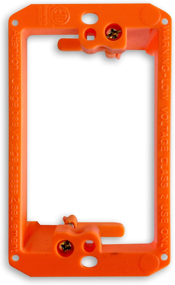 1 Pack Low Voltage Mounting Brackets 1 Gang for Drywall Outlet Cable Pass Through Wall Plates.