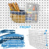 G.CORE 2 Pack Pegboard Baskets, Metal Shelves Hooks for 1/8" 1/4" Peg Boards, Organize Tools Workbench Accessories,
