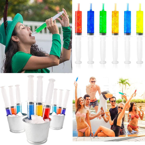 4pcs 20ml Plastic Syringes with 1pc 13inch Plastic Tubing, Syringe for Liquid in Scientific Lab