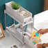 NOENNULL Rolling Cart Storage Trolley Cart Slide Out Rolling Utility Cart Shelf Rack on Wheels Multi-purpose Shelving