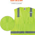Ergodyne Unisex Class 2 Economy Surveyors Vest, Zipper, Lime, Large-X-Large US