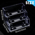 TecUnite 2 Pieces Business Card Holder, 3 Tiers Clear Acrylic Stand for Desk Organizer Storage, 180 Cards Capacity
