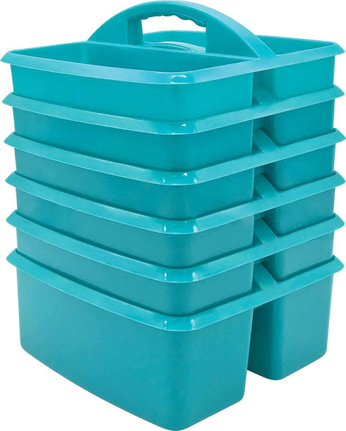 Teacher Created Resources Portable Plastic Storage Caddy, 3 Compartment for Classrooms, Kids Room, Office Organization,