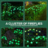 Halloween Decorations Solar Spooky Lights Outdoor - 2PACK 16LED Green Firefly Lights for Halloween Party Decor,