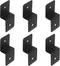 6 PCS Black 2" Z Tie Plate for Post to Beam - 13 Gauge Metal Joint Thickness for 2x4 Joist and 4x4 Post