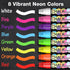 Window Paint Markers for Glass Washable - 8 Pack 15mm Jumbo Liquid Chalk Marker, Neon for Cars, White Board, Mirrors
