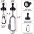 Magnetic Hooks for Canopy, Heavy Duty Magnet Clip Hanger with Carabiner for Camping, Multifunctional Tent