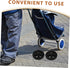 2Pcs Heavy Duty Shopping Cart Wheels Replacement Kit Roller Wheels for Grocery Carts High Load Capacity Easy to Install