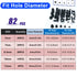 uillcuet 82PCS 5 Grommets Grommet Grommets Grommets, Sizes Silicone Rubber Kit for Wiring, Black Rubber Hole Assortment