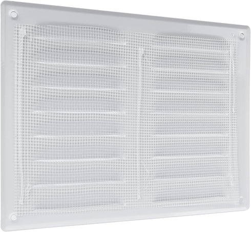 Vent Systems 10" x 7.5" Inch White Air Vent Cover, Metal Air Return Grill with Mesh