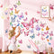 decalmile Pink Butterfly Wall Stickers Colorful Watercolor Butterflies Wall Decals Baby Nursery