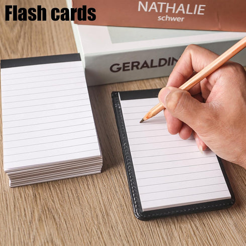 Koogel 11PCS Mini Pocket Notepad Holder Set - Pocket Notepad Flip Notepad with Pen, Leather Pocket Notebook