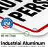 Restricted Area Do Not Enter Authorized Personnel Only Sign, 10x14 Inches, Rust Free Aluminum