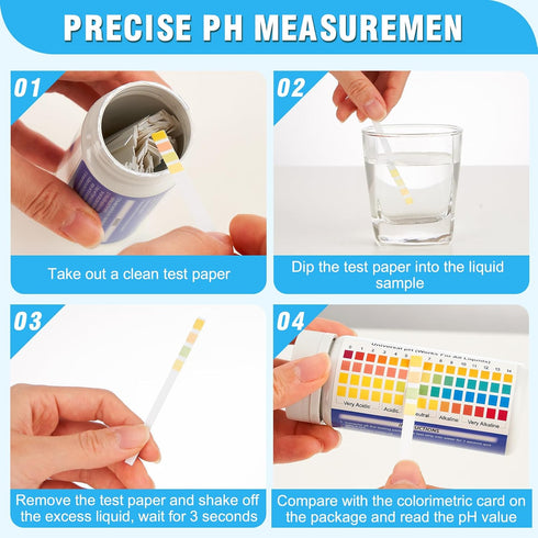 200pcs (0-14) pH Test Strips - Highly Accurate Litmus Paper for Testing Urine, Saliva, Drinking Water, Aquariums