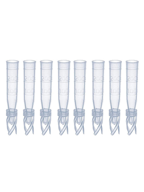 MUHWA HPLC Vial Insert, Clear Plastic Insert with Polyspring, 9-425 Vials Plastic Inserts Fit for 2ml Autosample Vials, Volume 200ul, Pack of 100