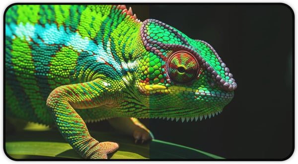 GENERIC Neon Chameleon Mid-Color Change Desk Mat - Vibrant Colors with Rubber Base