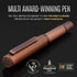 Scriveiner EDC Luxury Rollerball Pen, Stunning Heavy Pocket Pen with Hand Brushed Copper Finish, Best Gift for Men and