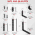 Hilitchi 24 Pack Stainless Steel Black L Bracket Corner Brace and Straight Bracket with Screws Corner Fastener