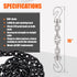 G80 Transport Binder Chain 5/16 Inch x 16 Foot, 4,900 lbs Safe Working Load, Tow Chain with Clevis Hooks