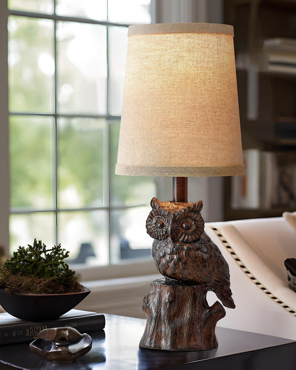 G-SAFAVA 14.25" Small Table Lamp for Living Room Farmhouse Bedside Resin Single