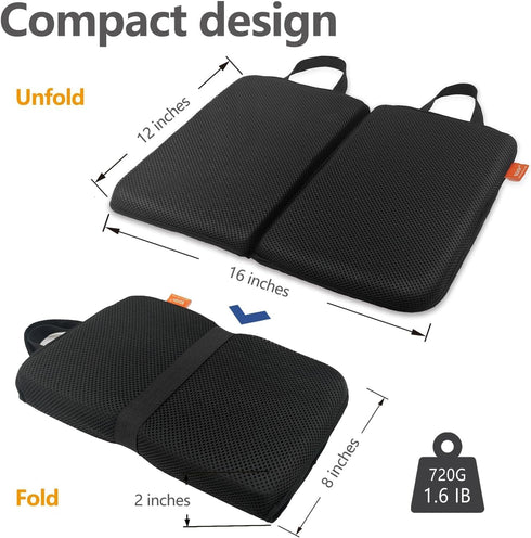 Comfortable Foldable Travel Seat Cushion for Airplane & Office