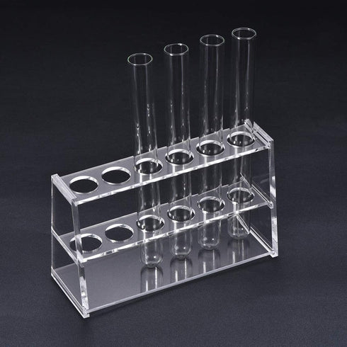 Acrylic Test Tube Rack, 6 Wells Clear Holder for 10ml Centrifuge Tubes