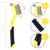 Set 3Pcs 7 Inches Lavaxon Wire Brush - Nylon/Brass/Stainless Steel Bristles with Curved Handle Grip for Rust, Dirt