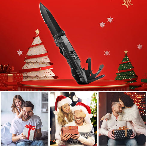 RoverTac Pocket Knife Tactical Folding Multi Tool Survival Camping Knife with Pliers, Can Opener, 9-Pack
