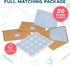 50 Pack 3.5x5 Inch Set VNS Creations Thank You Cards With Envelopes, Stickers, Blank Thank You Notes - Bulk Box Notes