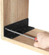 8" 2" 2" 3mm (Black-4PCS) x x L Brackets Heavy Duty, Large Iron Corner Bracket Metal Joint, Thickness Including Screws