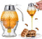 ANABIUP Glass Honey Dispenser 8 Ounces - Drip-Free Honey Jar With Glass Stand,