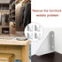 Joyangy 4pcs 66mm 66mm White Bed Corner Braces Right Angle Bracket, x Metal Corner Brace Brackets, Corner Shelf Support