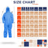 Blue Disposable Coveralls with Hood, XXL, 1 Pack 50 GSM PP Painters Suit Disposable