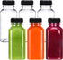 Moretoes 6pcs 8oz Plastic Juice Bottles with Caps, Clear Empty Reusable Water