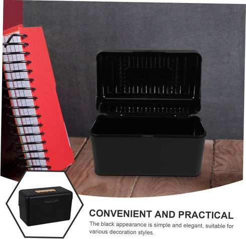 5pcs VILLCASE Portable Index Card Holder and Organizer Box for Business Cards Flashcards and Office Supplies Compact