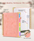 Hardcover Spiral Notebook Journal with Removable Dividers Tabs, 300 Pages Leather 5 Subject Notebook College Ruled, 8"x10" Large B5 Notebooks for Work School Note taking, Lined Journal for Women, Pink by dilitego