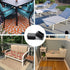 1/2" (13mm) 24 EASYEAH Plastic Hole Plugs Black -Square Chair Leg Caps & Pipe Plugs, Tubing End Caps for Metal and Wood