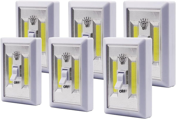 LINLUX Battery Operated Switch LED Lights, Portable Tap Light, Push Closet Light,