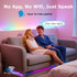 Dimmable 16.4ft AI Voice Activated Under Bed Lights Strip,Indoor Kids Bedroom Night Lights RGBW, No App/Wifi Required