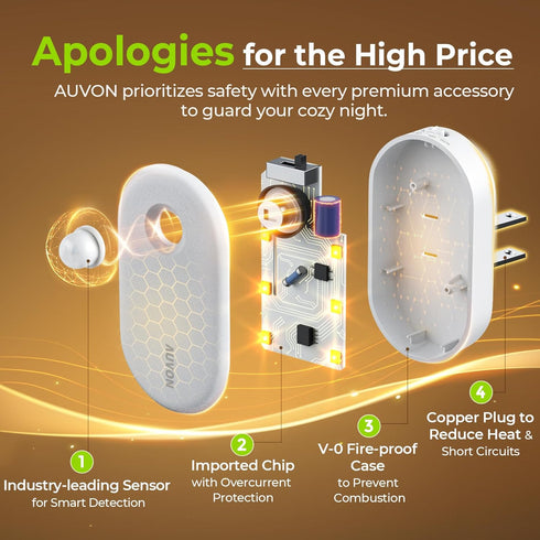 (120 Dimmable 1-120lm (4 Pack) AUVON Night Light Plug in with Motion Sensor Lumens), Smart LED Night Lights