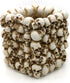 Halloween Decor Skull Pen Holder, Goth Human Skull Makeup Accessory for Desk, Gothic Pencil Cup