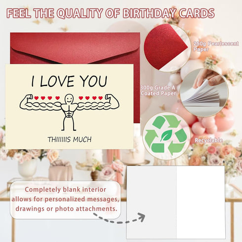 XYKEJ Funny Anniversary Card for Couple, Sweet Anniversary Cards for Husband Wife Girlfriend Boyfriend