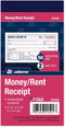 Adams Money and Rent Receipt, 2-3/4 x 5-3/8 Inches, 2-Parts, Carbonless, White/Canary, 50