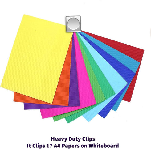 Strong Magnet Clips, 1.2 Inch - 12 Packs Heavy Duty Metal Magnetic Clips for Refrigerator, Whiteboard, Office