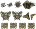 2 Sets Antique Wood Case Chest Box Hasp Latch Lock with Screws for Jewelry Box Decoration and Repair
