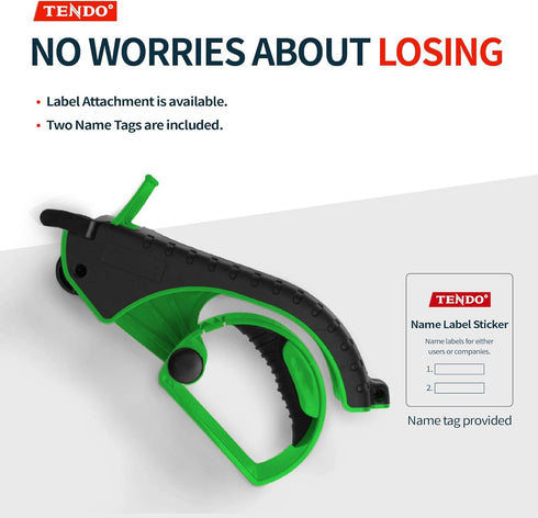 Heavy Duty Shipping Tape Dispenser: TENDO° Premium Line – Reusable, Eco-Friendly 2’’ Master Piece Dispenser (Green)