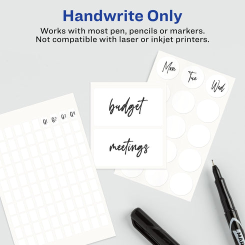 Avery Multi-Use Removable Labels, White, 3/8" x 5/8", 1,008 Blank Labels Total (5414)