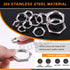 10Pcs 304 Stainless Steel Hex Female Thread Locknut Assortment Kit, 1/4 to 1 Inch NPT Hex Locknuts for Plumbing
