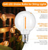 Mlambert G40 LED Replacement Light Bulbs for String Lights, Dimmable E12 Base Shatterproof Bulbs, 1W Equal to 5W, Amber